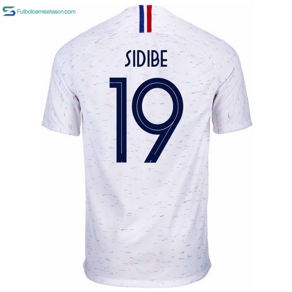 Camiseta Francia 2ª Sidibe 2018 Blanco